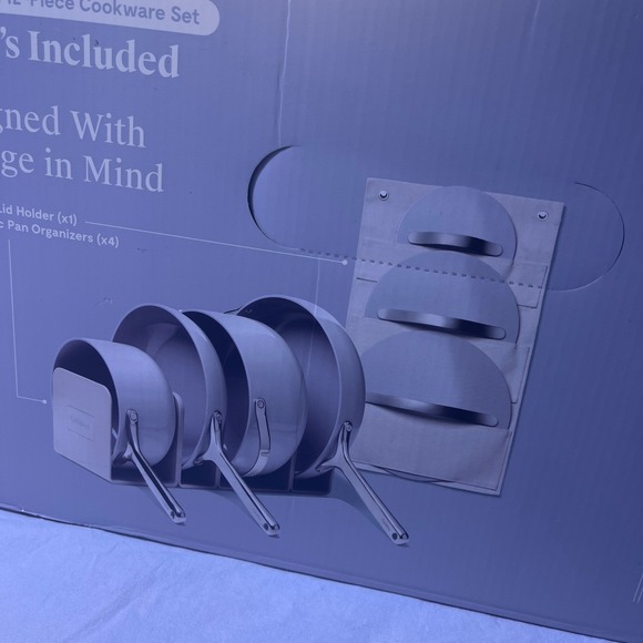 Caraway 12-Piece Ceramic Cookware Set - Grey Color - Non-stick and Non-Toxic New - Picture 12 of 16